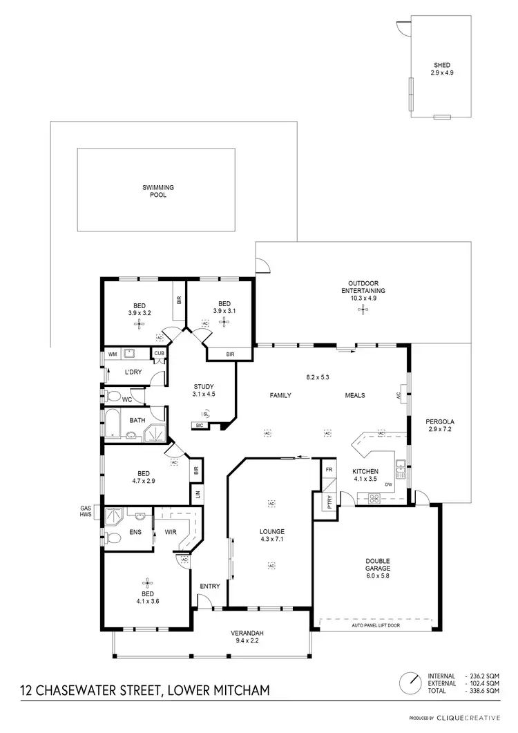 Floorplan of Homely house listing, 12 Chasewater Street, Lower Mitcham SA 5062