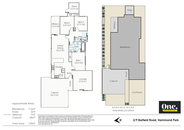 Floorplan of Homely house listing, 2/9 Barfield Road, Hammond Park WA 6164