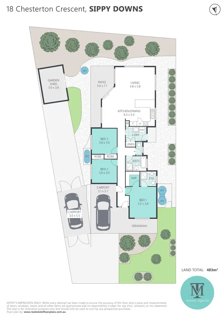Floorplan of Homely house listing, 18 Chesterton Crescent, Sippy Downs QLD 4556
