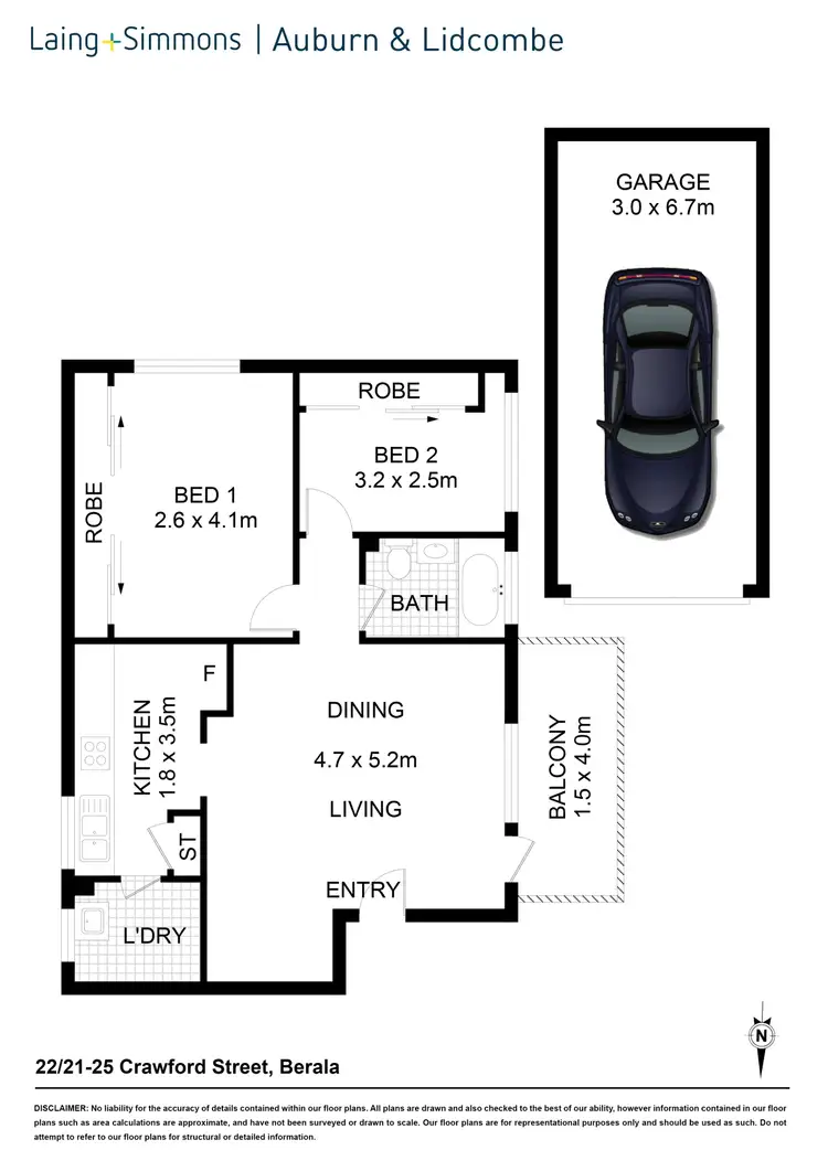 Floorplan of Homely apartment listing, 22/21-25 Crawford St, Berala NSW 2141