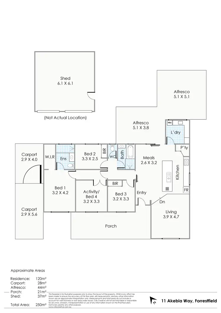 Floorplan of Homely house listing, 11 Akebia Way, Forrestfield WA 6058