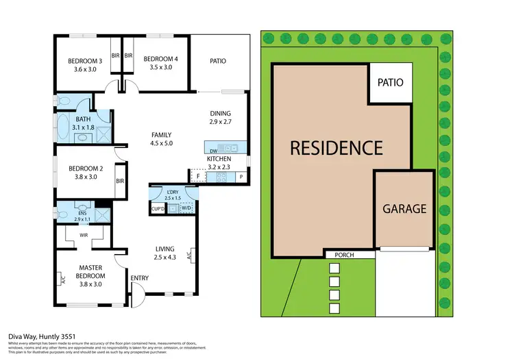 Floorplan of Homely house listing, 15 Diva Way, Huntly VIC 3551