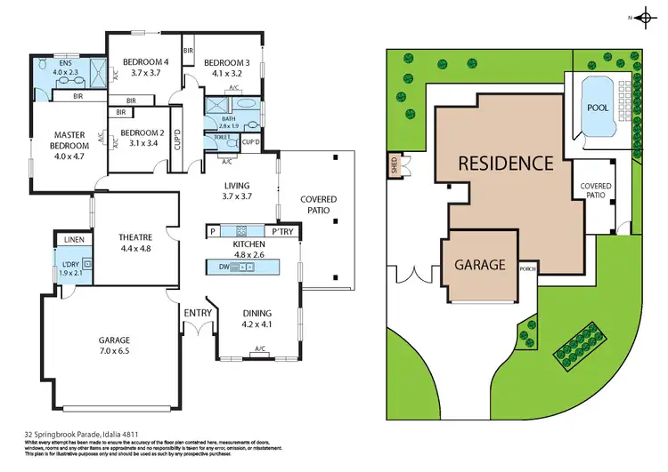Floorplan of Homely house listing, 32 Springbrook Parade, Idalia QLD 4811