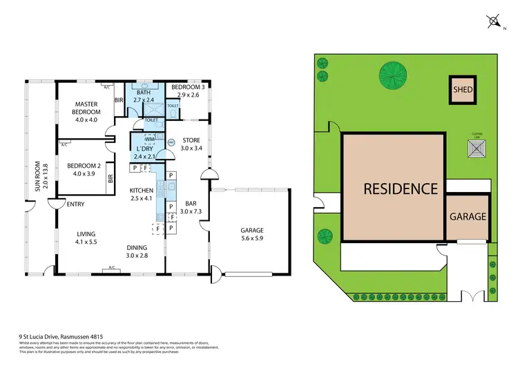 Floorplan of Homely house listing, 9 St Lucia Drive, Rasmussen QLD 4815