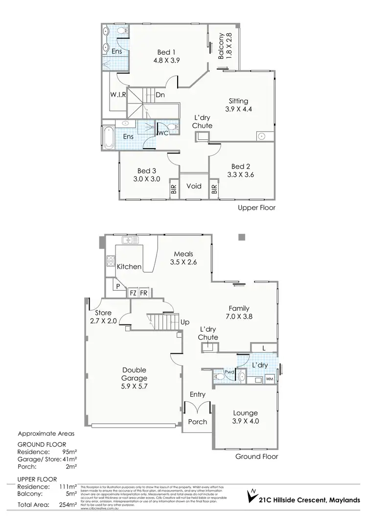 Floorplan of Homely house listing, 21C Hillside Crescent, Maylands WA 6051