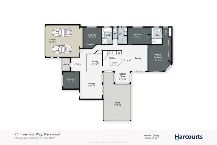 Floorplan of Homely house listing, 77 Inverness Way, Parkwood QLD 4214