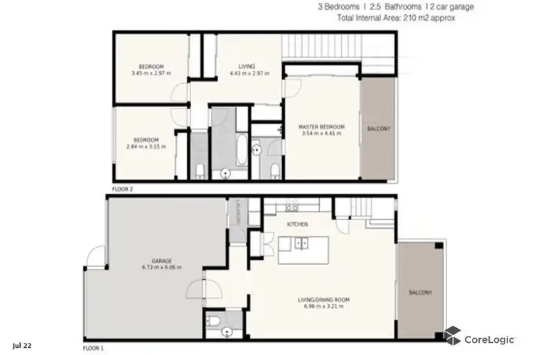 Floorplan of Homely townhouse listing, 22/33 Clark Street, Biggera Waters QLD 4216