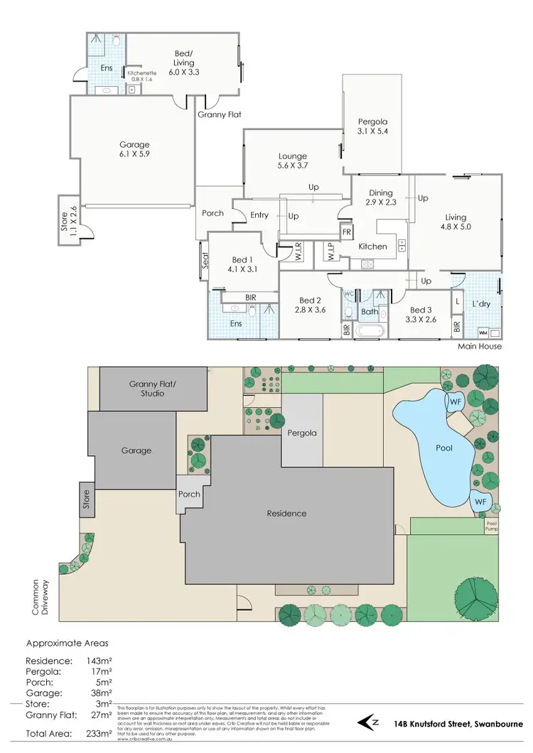 Floorplan of Homely house listing, 14B Knutsford Street, Swanbourne WA 6010