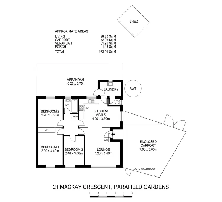 Floorplan of Homely house listing, 21 Mackay Crescent, Parafield Gardens SA 5107