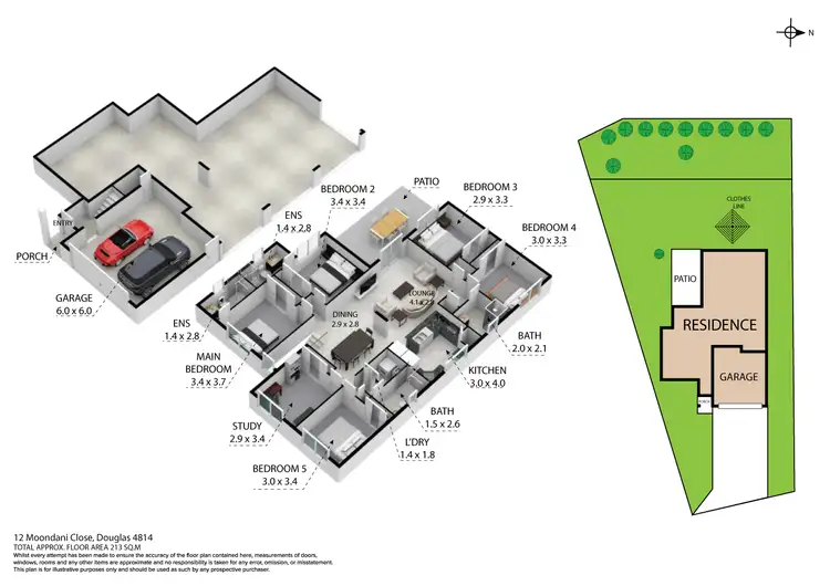 Floorplan of Homely house listing, 12 Moondani Close, Douglas QLD 4814