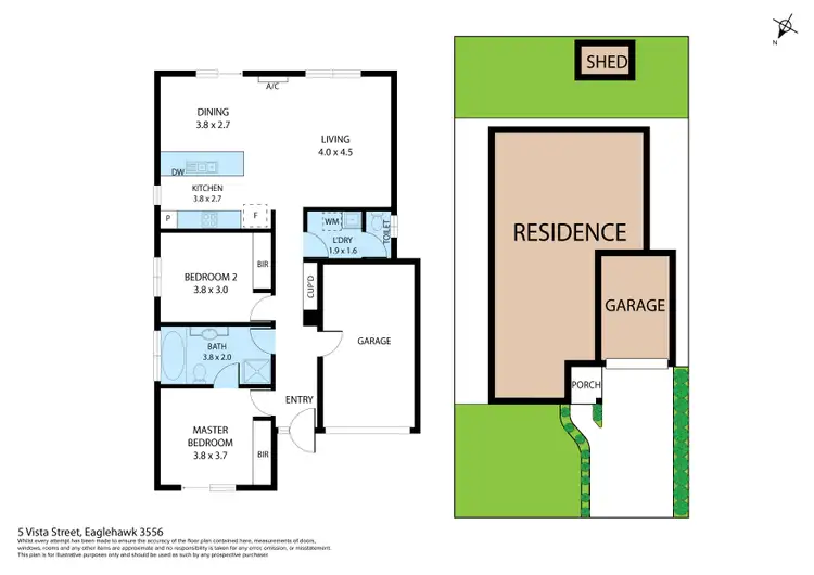 Floorplan of Homely house listing, 5 Vista Street, Eaglehawk VIC 3556