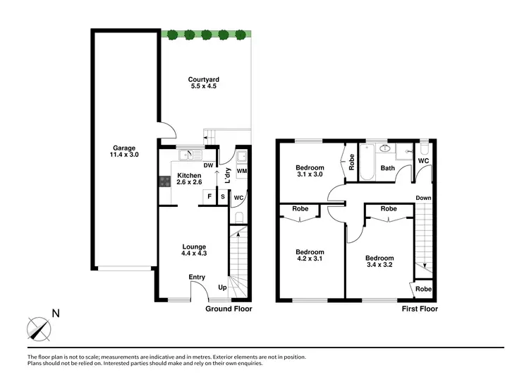 Floorplan of Homely townhouse listing, 2/55 Bank Street, Box Hill VIC 3128