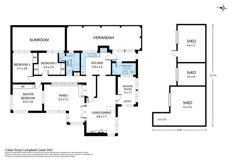 Floorplan of Homely house listing, 5 Main Road, Campbells Creek VIC 3451