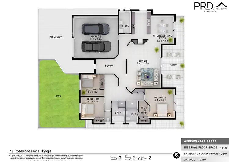 Floorplan of Homely house listing, 12 Rosewood Place, Kyogle NSW 2474