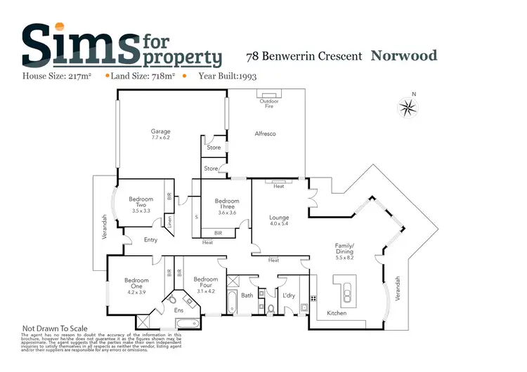 Floorplan of Homely house listing, 78 Benwerrin Crescent, Norwood TAS 7250