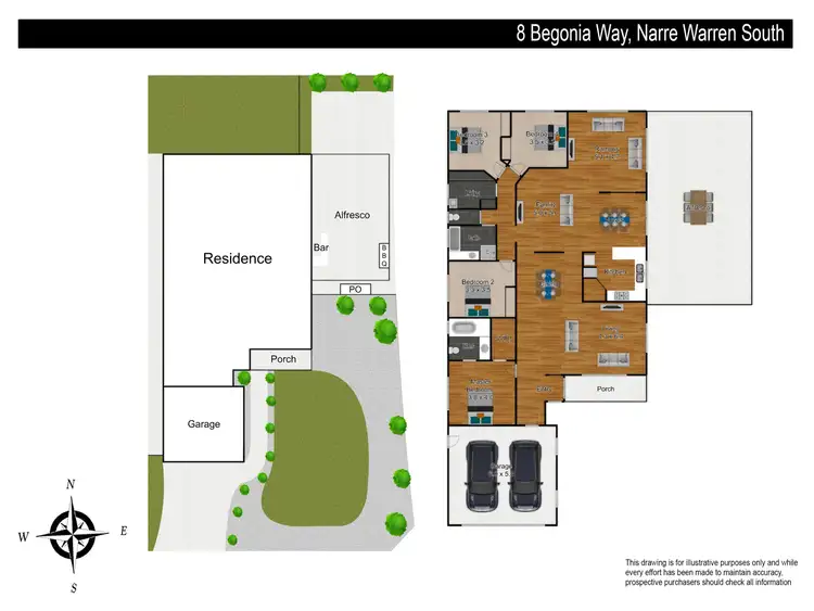 Floorplan of Homely house listing, 8 Begonia Way, Narre Warren South VIC 3805