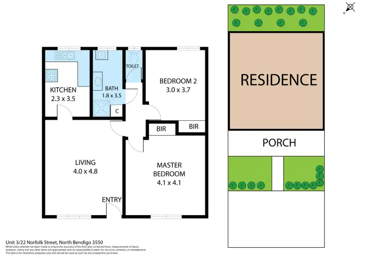 Floorplan of Homely house listing, 3/22 Norfolk Street, North Bendigo VIC 3550