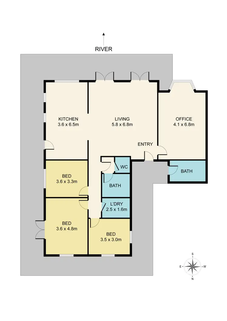 Floorplan of Homely rural property listing, 122 Newtons Road, Dumaresq Island NSW 2430
