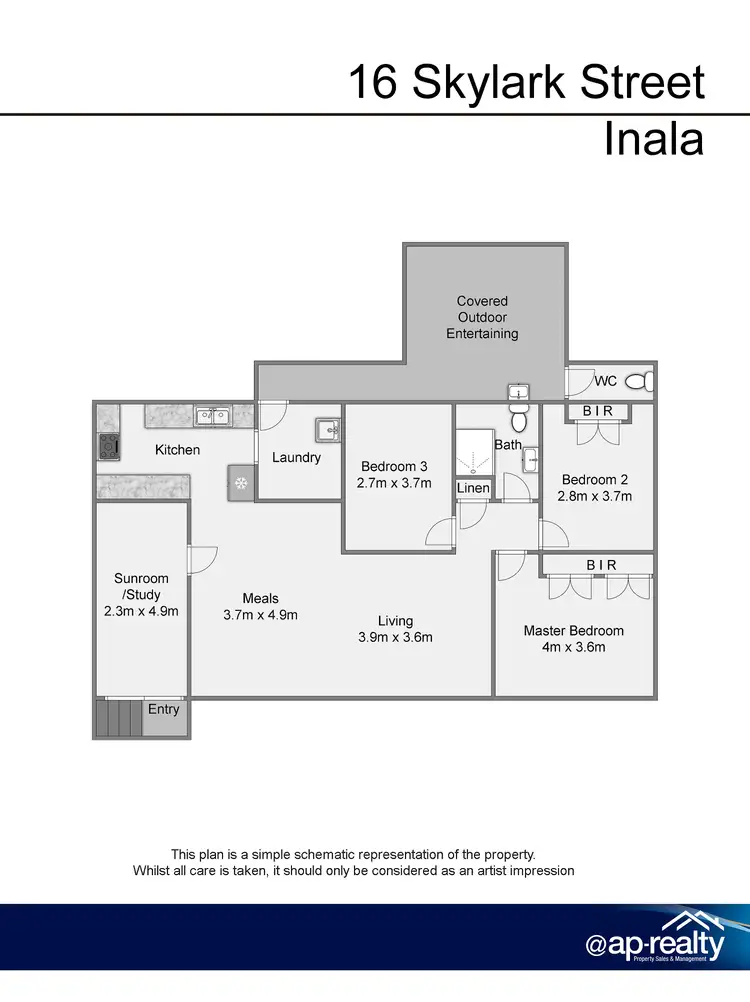 Floorplan of Homely house listing, 16 Skylark Street, Inala QLD 4077