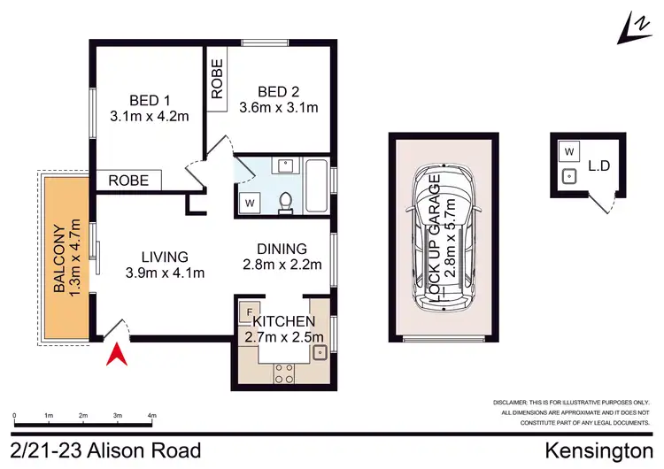 Floorplan of Homely apartment listing, 2/21-23 Alison Road, Kensington NSW 2033