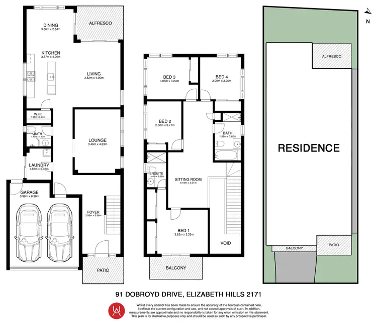 Floorplan of Homely house listing, 91 Dobroyd Drive, Elizabeth Hills NSW 2171
