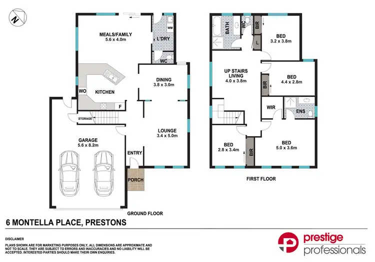 Floorplan of Homely house listing, 6 Montella Place, Prestons NSW 2170