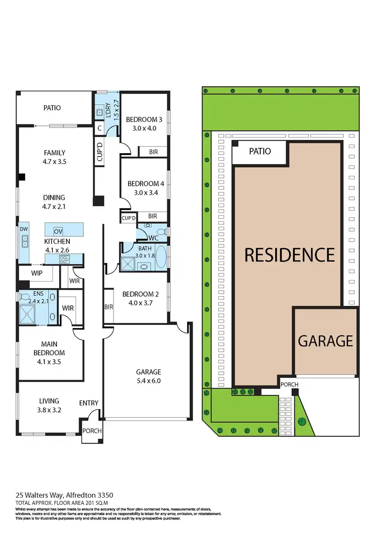 Floorplan of Homely house listing, 25 Walters Way, Alfredton VIC 3350