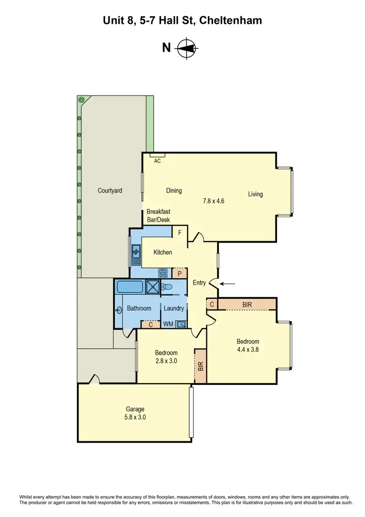 Floorplan of Homely apartment listing, 8/5-7 Hall Street, Cheltenham VIC 3192