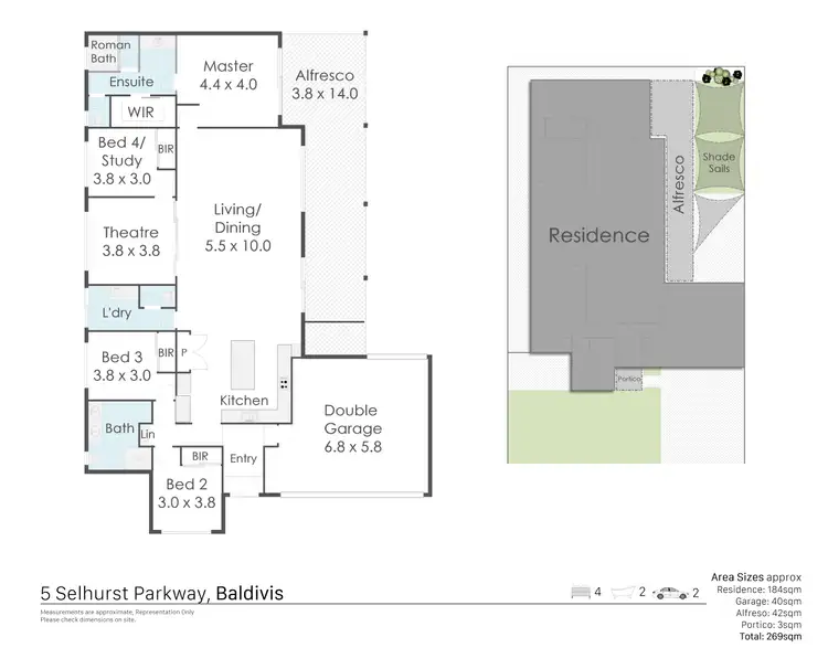 Floorplan of Homely house listing, 5 Selhurst Parkway, Baldivis WA 6171