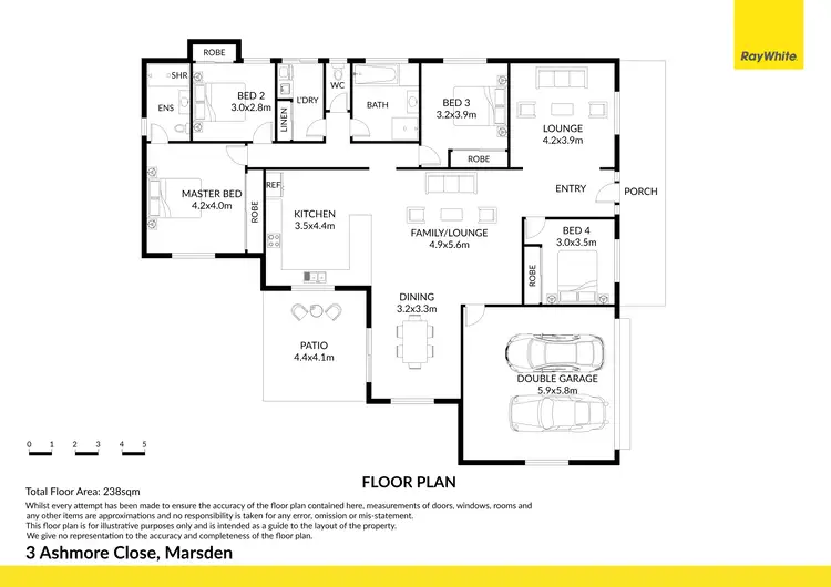 Floorplan of Homely house listing, 3 Ashmore Close, Marsden QLD 4132