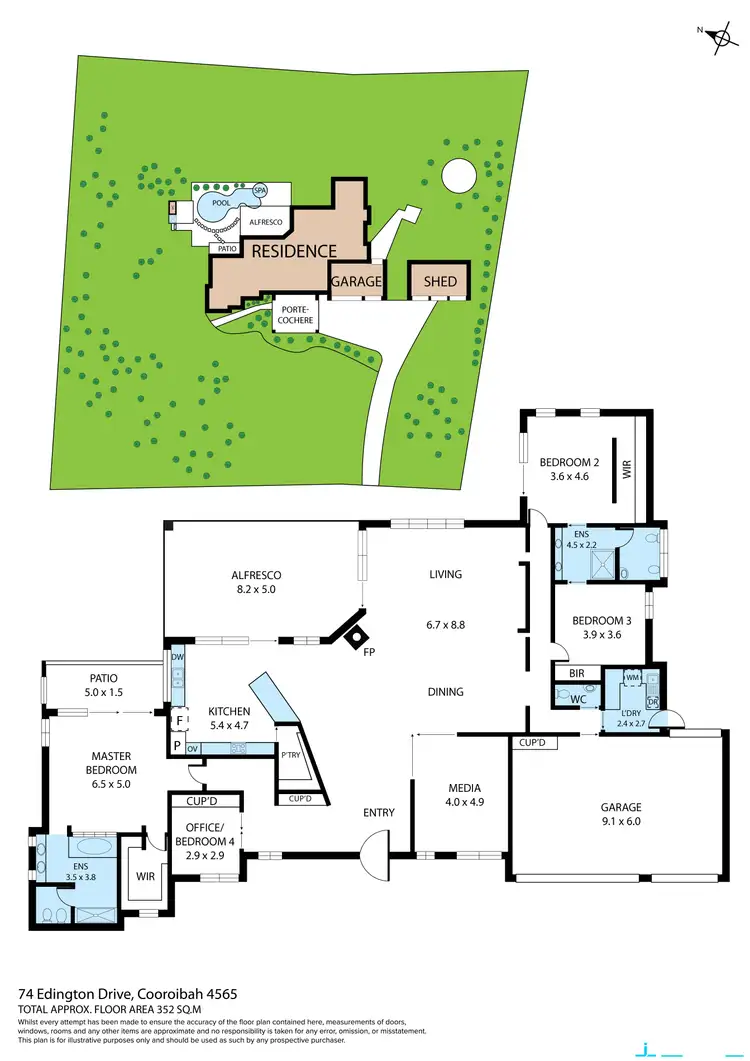 Floorplan of Homely house listing, 74 Edington Drive, Cooroibah QLD 4565