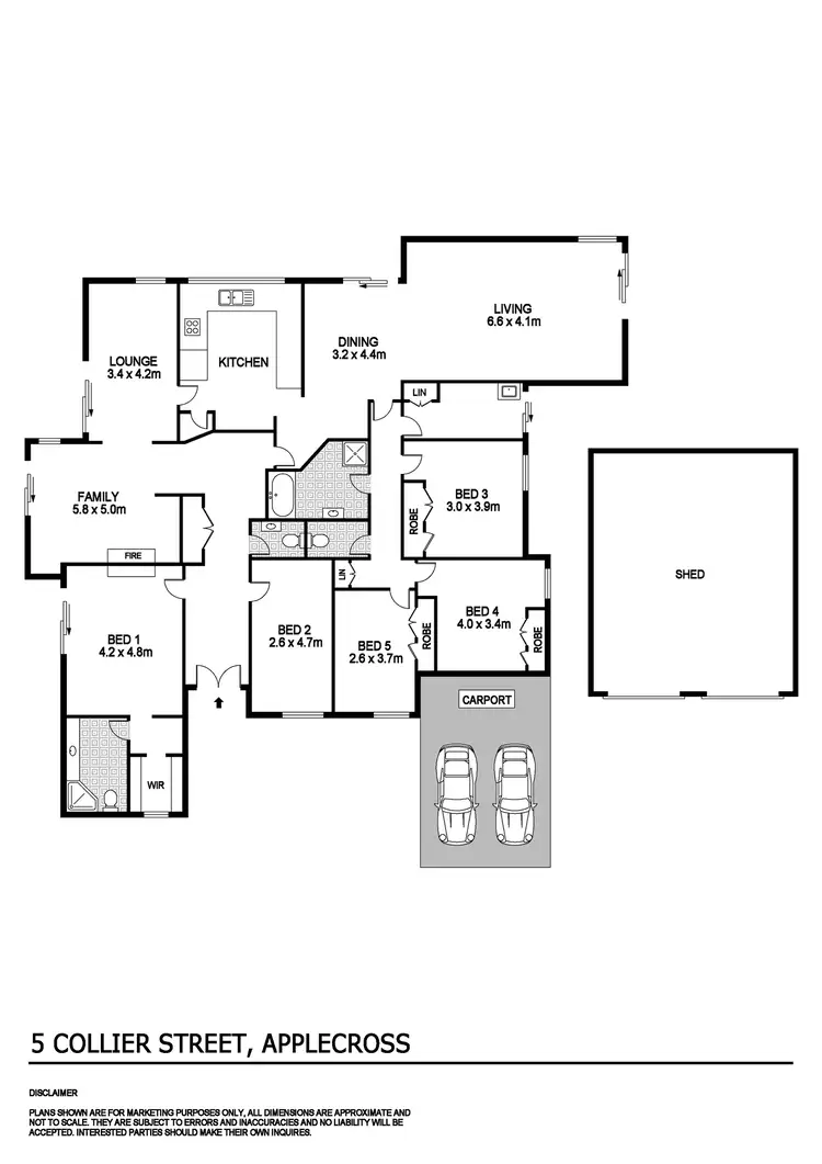 Floorplan of Homely house listing, 5 Collier Street, Applecross WA 6153