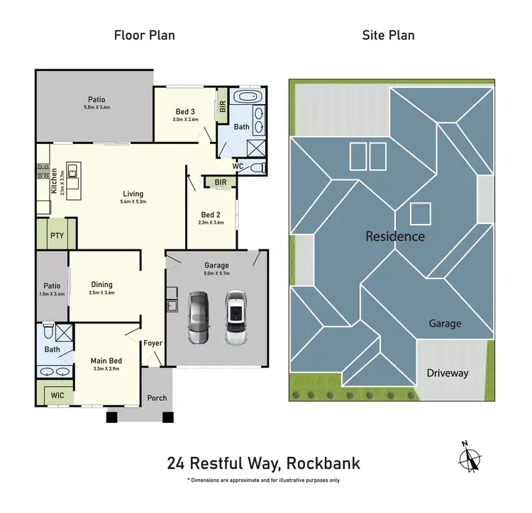 Floorplan of Homely house listing, 24 Restful Way, Rockbank VIC 3335