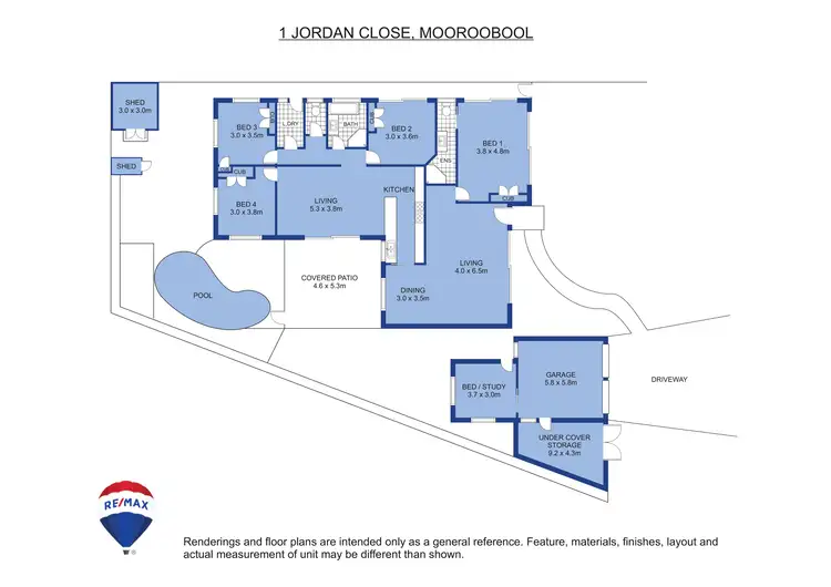 Floorplan of Homely house listing, 1 Jordan Close, Mooroobool QLD 4870