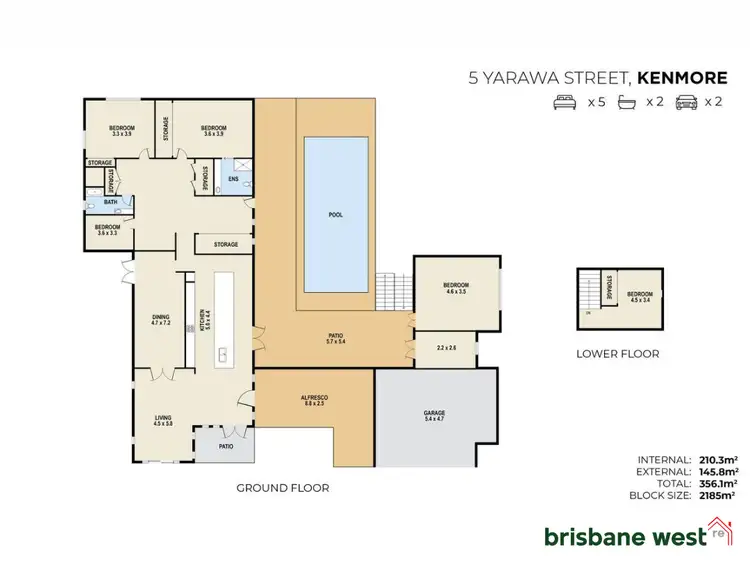 Floorplan of Homely house listing, 5 Yarawa Street, Kenmore QLD 4069