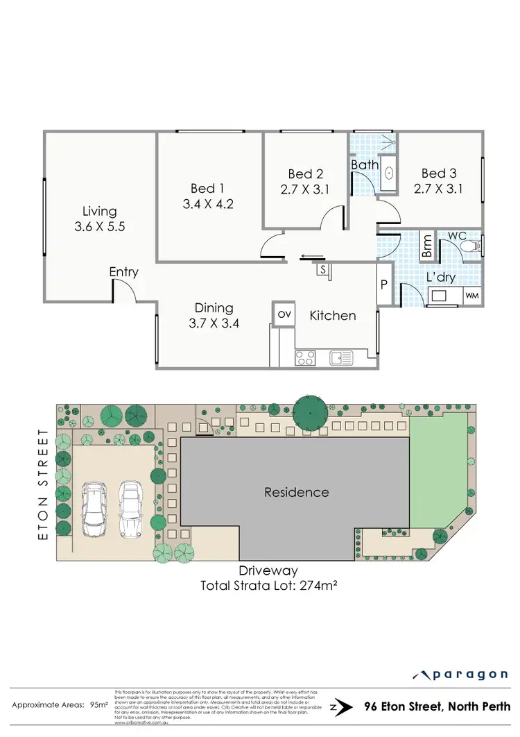 Floorplan of Homely house listing, 96 Eton Street, North Perth WA 6006