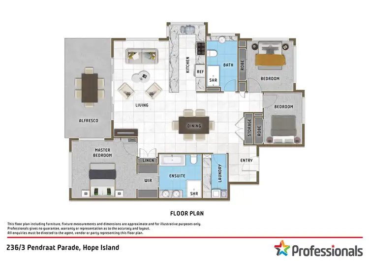 Floorplan of Homely apartment listing, 236/3 Pendraat Parade, Hope Island QLD 4212
