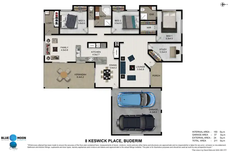 Floorplan of Homely house listing, 8 Keswick Place, Buderim QLD 4556