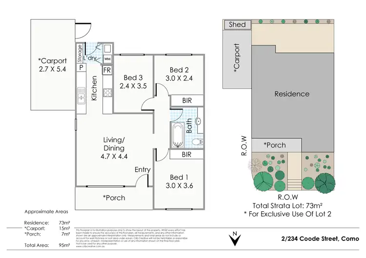 Floorplan of Homely villa listing, 2/234 Coode Street, Como WA 6152
