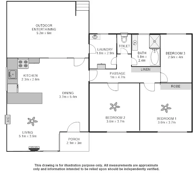 Floorplan of Homely house listing, 12 English Street, Bordertown SA 5268