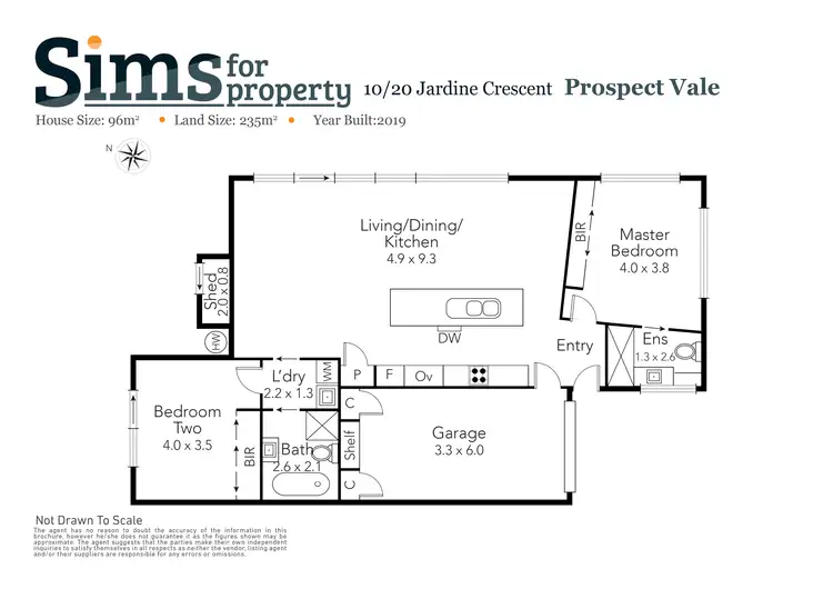 Floorplan of Homely townhouse listing, 20/10 Jardine Crescent, Prospect Vale TAS 7250