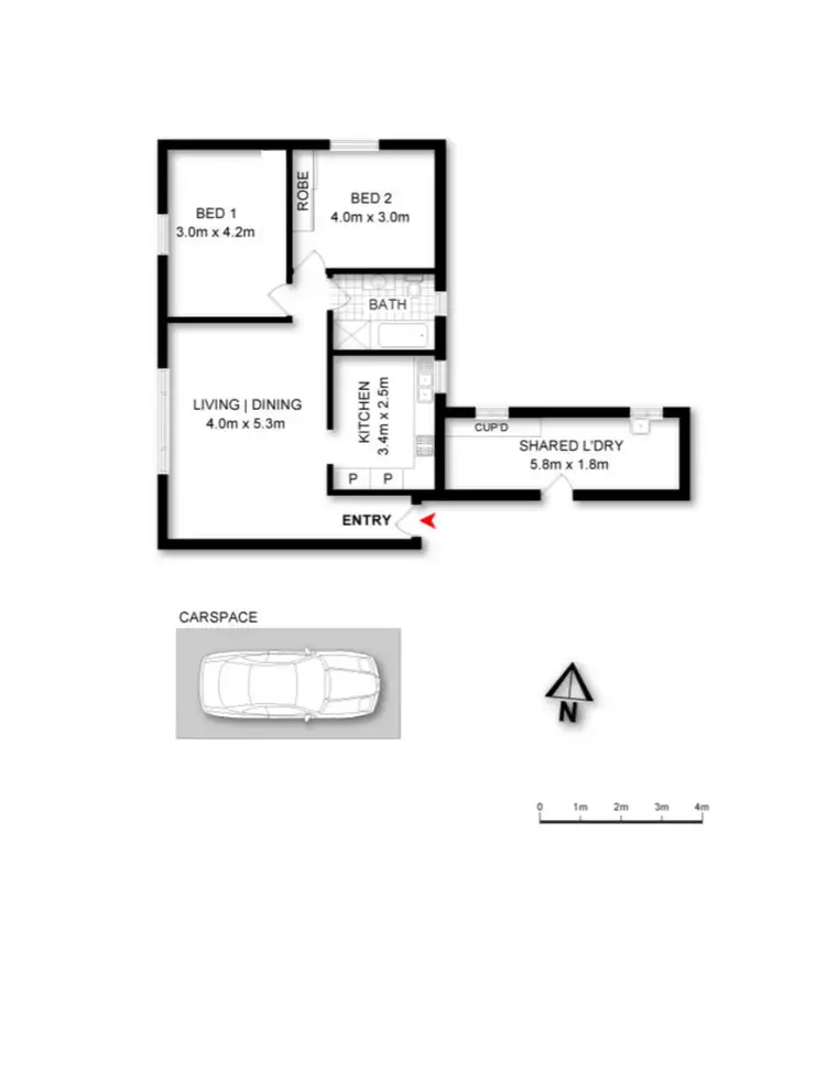 Floorplan of Homely apartment listing, 10/266 Bunnerong Road, Hillsdale NSW 2036