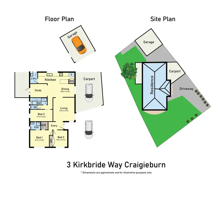 Floorplan of Homely house listing, 3 Kirkbride Way, Craigieburn VIC 3064
