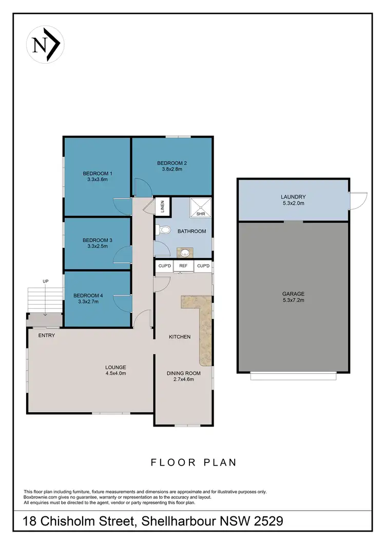 Floorplan of Homely house listing, 18 Chisholm Street, Shellharbour NSW 2529
