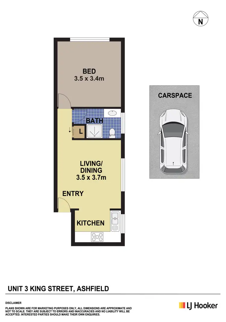 Floorplan of Homely unit listing, 3/28 King Street, Ashfield NSW 2131
