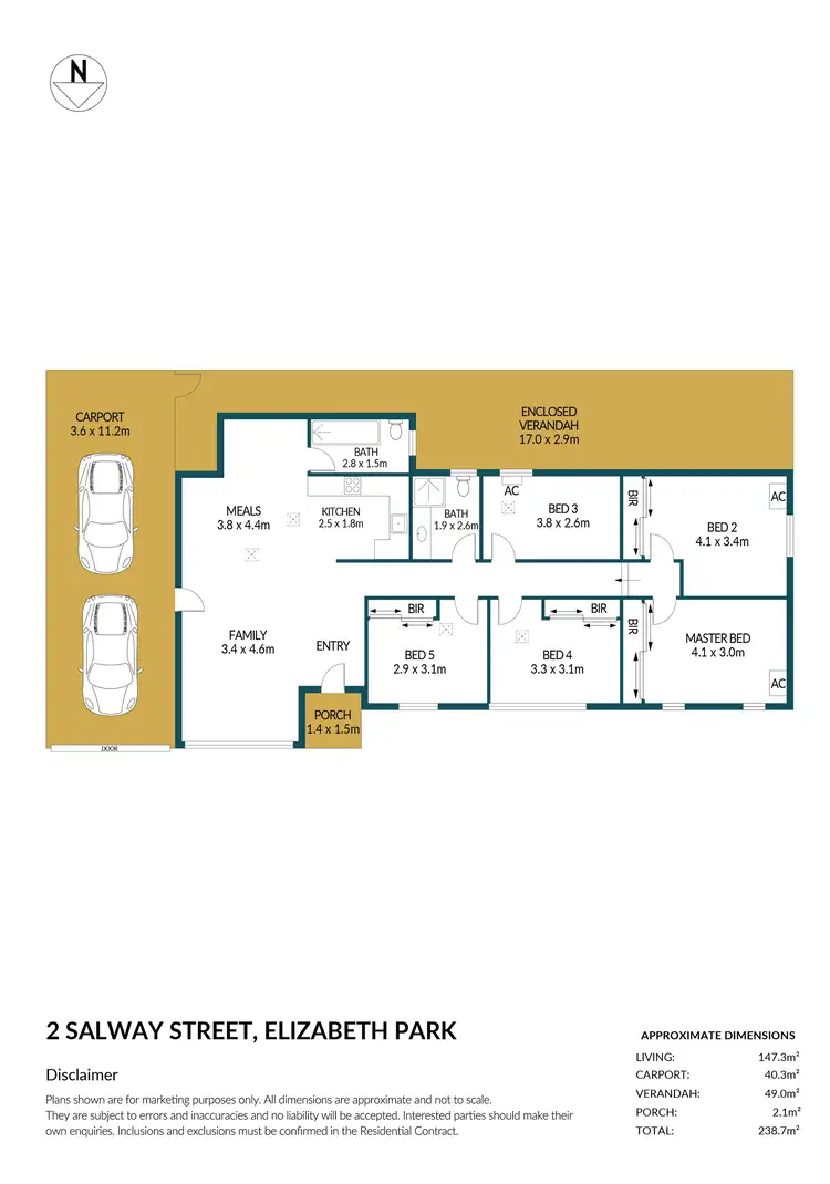 Floorplan of Homely house listing, 2 Salway Street, Elizabeth Park SA 5113