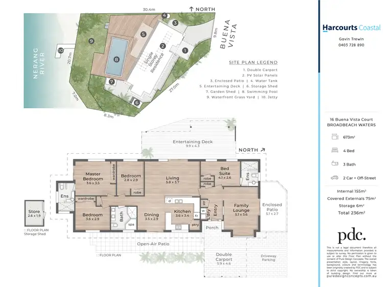Floorplan of Homely house listing, 16 Buena Vista Court, Broadbeach Waters QLD 4218
