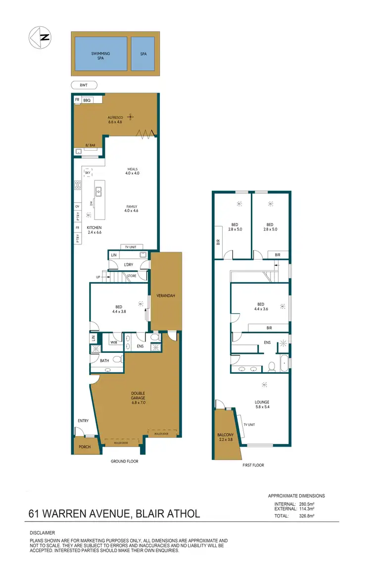 Floorplan of Homely house listing, 61 Warren Avenue, Blair Athol SA 5084