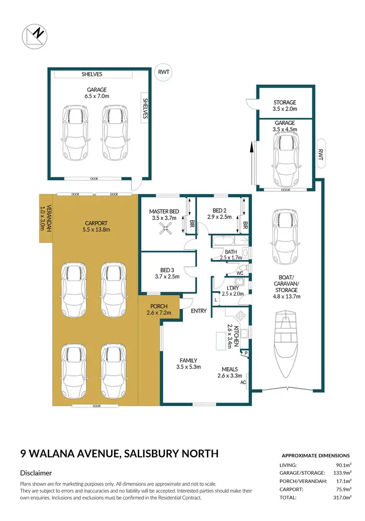 Floorplan of Homely house listing, 9 Walana Avenue, Salisbury North SA 5108