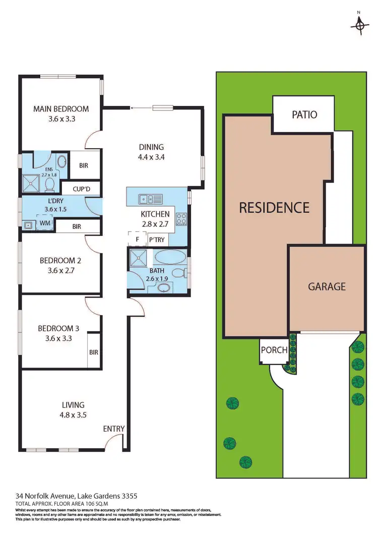 Floorplan of Homely house listing, 34 Norfolk Avenue, Lake Gardens VIC 3355